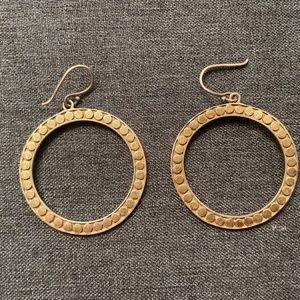 Anna Beck Open Circle dot drop earrings